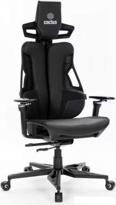 Игровое (геймерское) кресло CACTUS CS-CHR-DUO-BBK (черный кожзам)