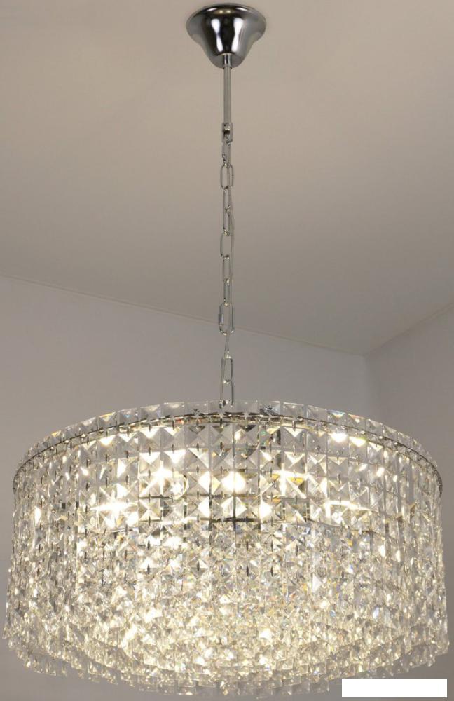 Подвесная люстра Estares Diona 10хЕ14-600х810-CHROME/CRYSTAL-220-IP20