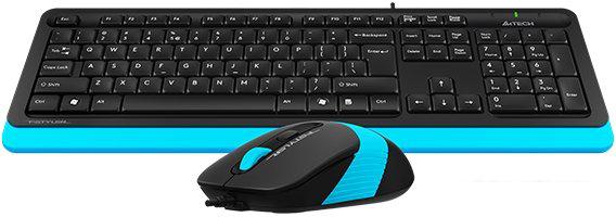 Офисный набор A4Tech Fstyler F1010 (черный/синий)