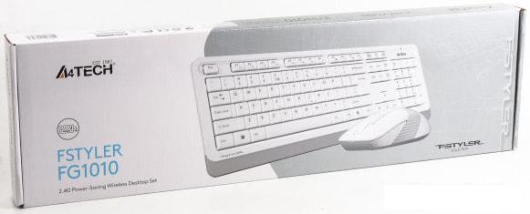 Офисный набор A4Tech Fstyler FG1010 (белый/серый)
