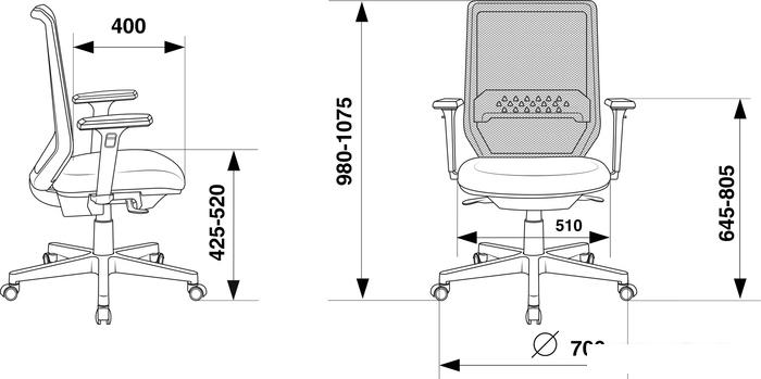 Офисное кресло Бюрократ MC-W611N/DG/417G (темно-серый)