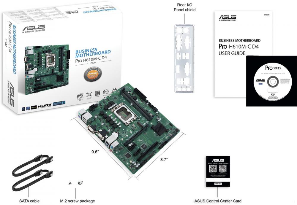 Материнская плата ASUS Pro H610M-C D4-CSM