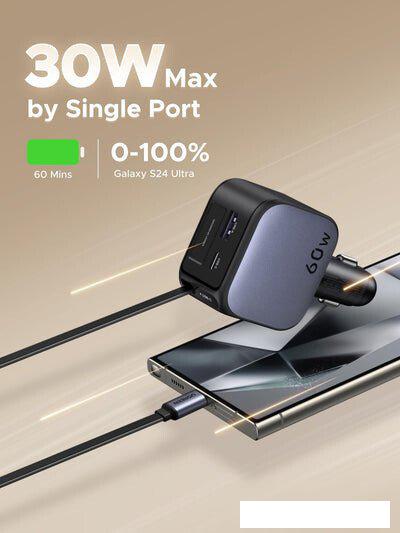 Автомобильное зарядное Ugreen EC602 55212B