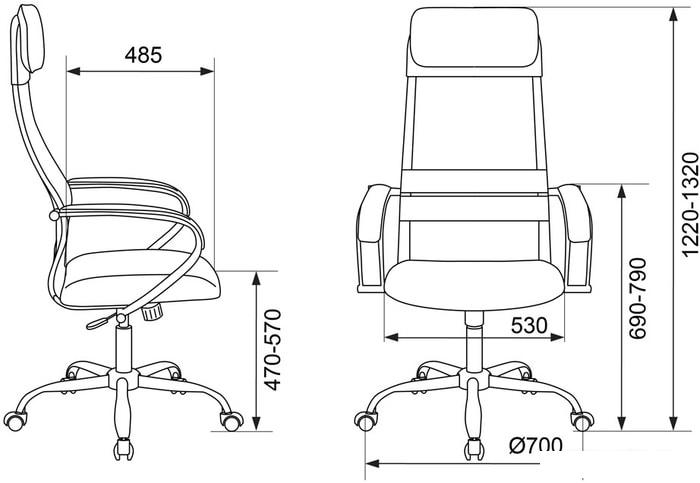Офисное кресло Бюрократ CH-608SL/BLACK (черный)