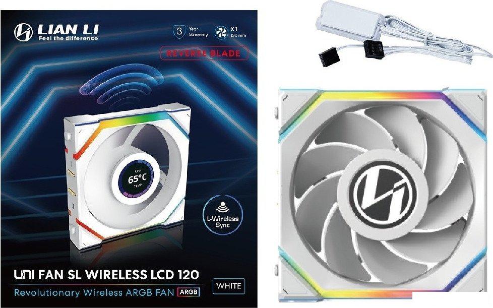 Вентилятор для корпуса Lian Li Uni Fan SL 120 Wireless LCD Reverse G99.12RSLLCD1W1W.R0