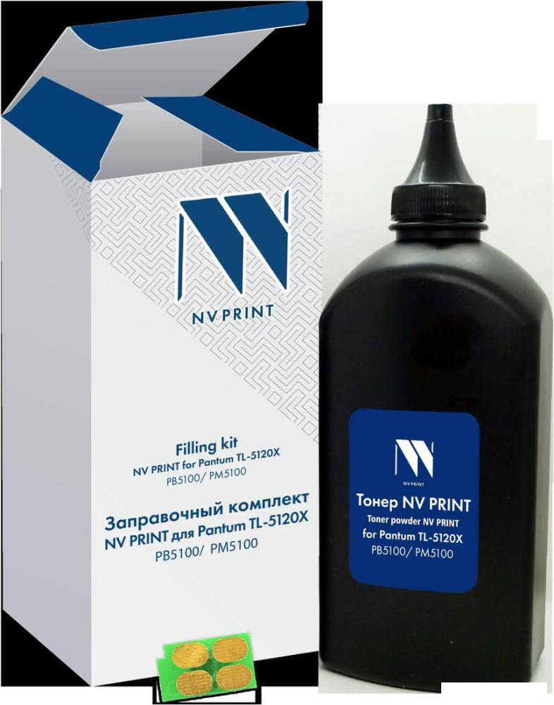 Тонер NV Print NV-ZKSTL-5120X для Pantum TL-5120X PB5100/PM5100 (тонер 380 г + чип многоразовый)