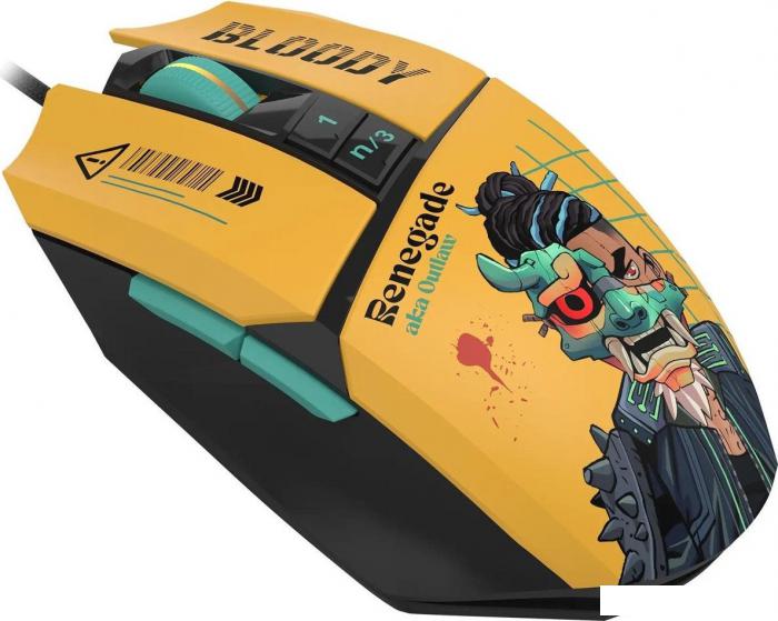 Игровая мышь A4Tech Bloody W63 Max Renegade (желтый)