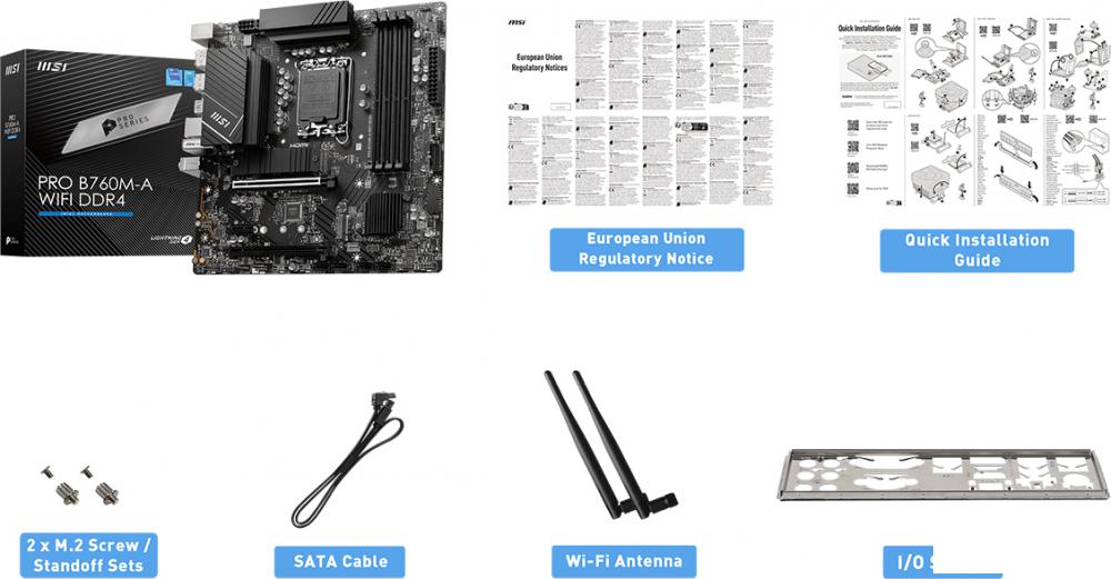 Материнская плата MSI Pro B760M-A WiFi DDR4