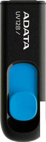 USB Flash ADATA DashDrive UV128 128GB (черный/синий)