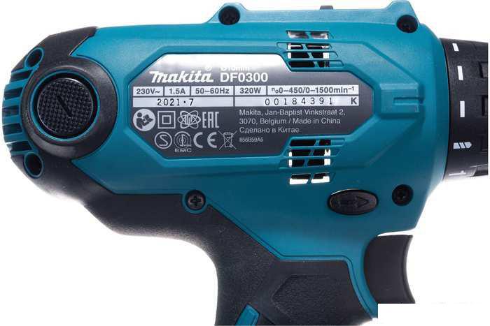 Дрель-шуруповерт Makita DF0300X1 (с отверткой)