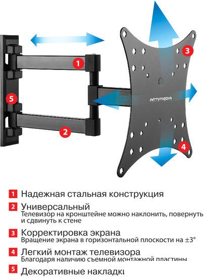 Кронштейн для телевизора Arm Media MARS-4