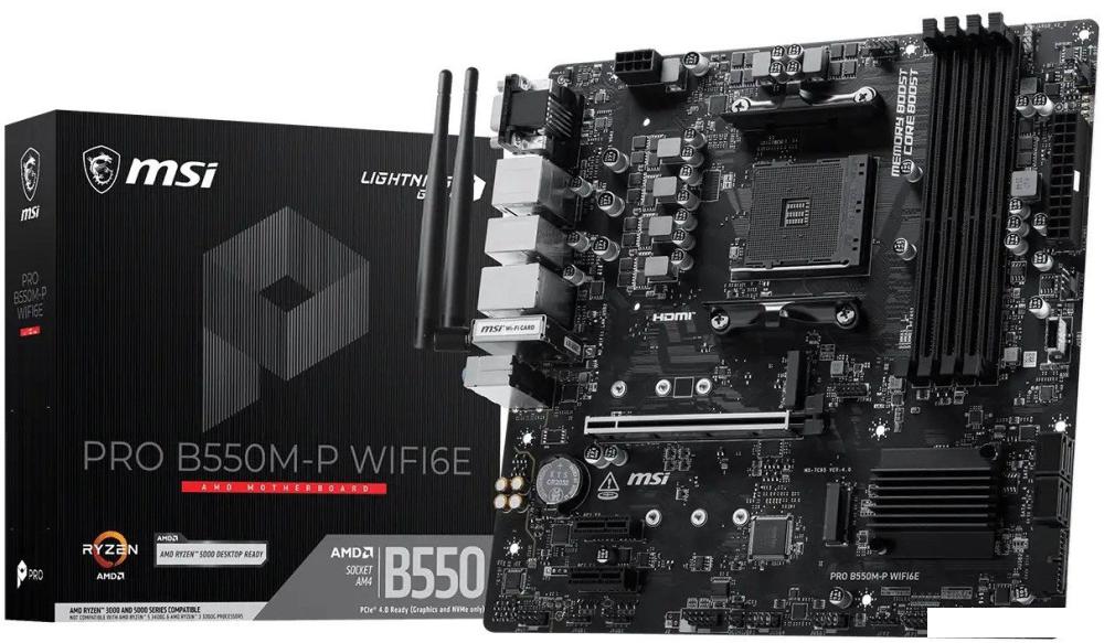 Материнская плата MSI Pro B550M-P WiFi6E