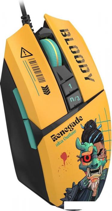 Игровая мышь A4Tech Bloody W63 Max Renegade (желтый)