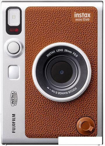 Фотоаппарат Fujifilm Instax Mini Evo (серебристый/коричневый)