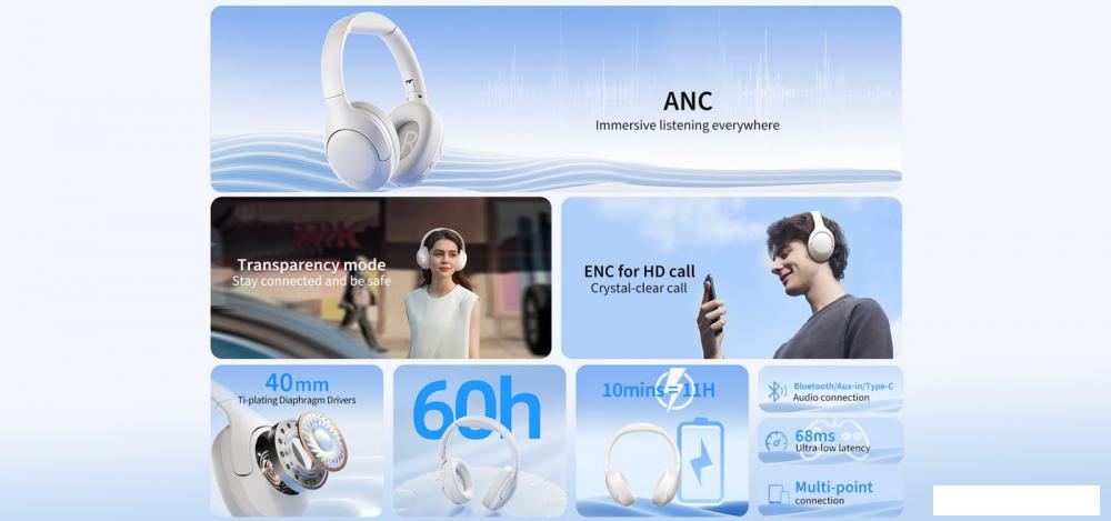 Наушники QCY H3 Lite (черный)