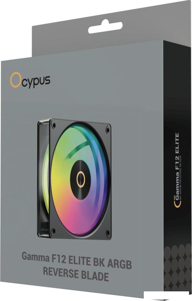 Вентилятор для корпуса Ocypus Gamma F12 Elite BK ARGB Reverse Blade