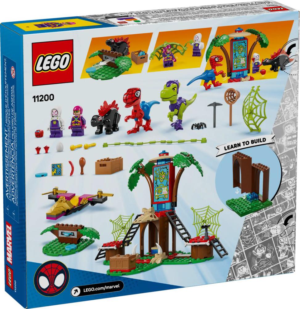Конструктор LEGO Marvel Битва динозавров Спайди и Гобби возле домика на дереве (11200)