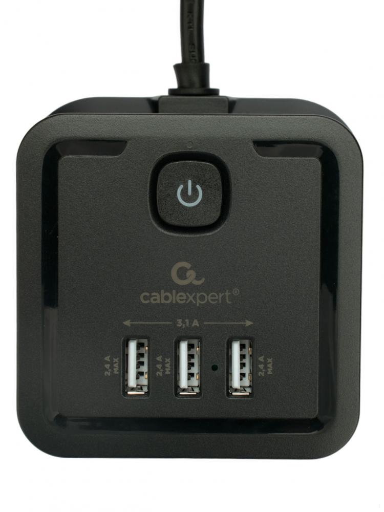 Сетевой фильтр Cablexpert TWR-4-U3-B-2