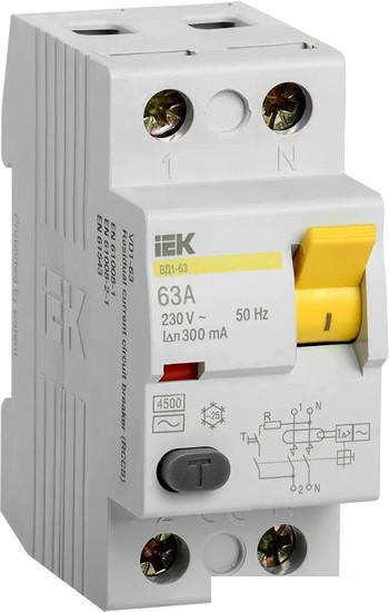 Устройство защитного отключения IEK ВД1-63 2P 63А 300mA MDV10-2-063-300