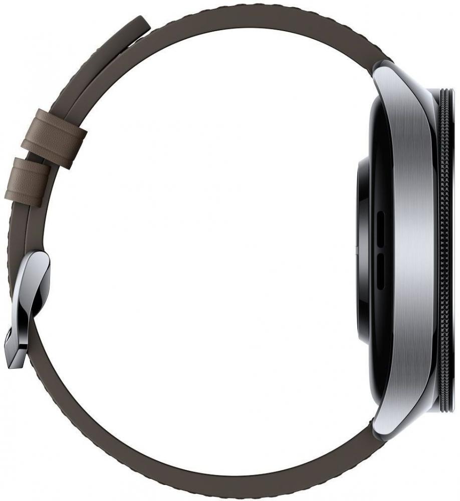 Умные часы Xiaomi Watch 2 Pro LTE (серебристый, с коричневым кожаным ремешком, международная версия)