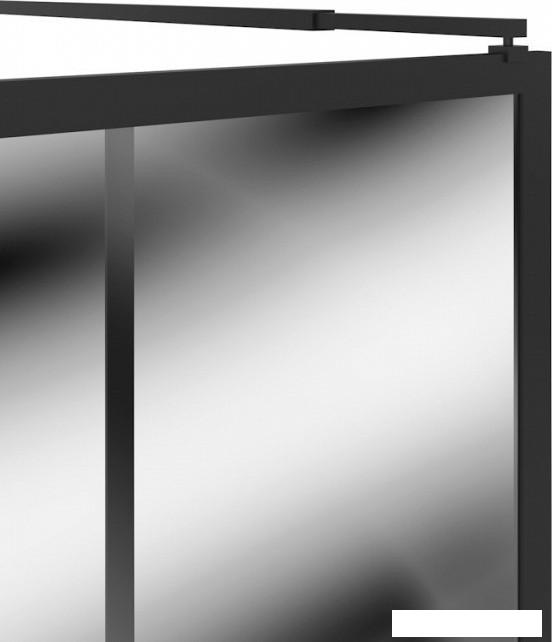 Стеклянная шторка для ванны Teymi Helmi 90x200 T00301 (прозрачное стекло/черный матовый )