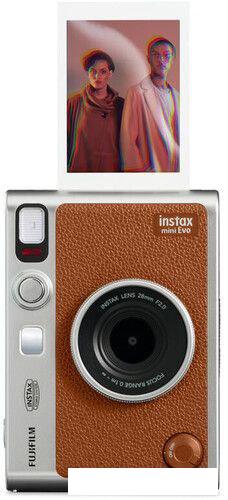 Фотоаппарат Fujifilm Instax Mini Evo (серебристый/коричневый)