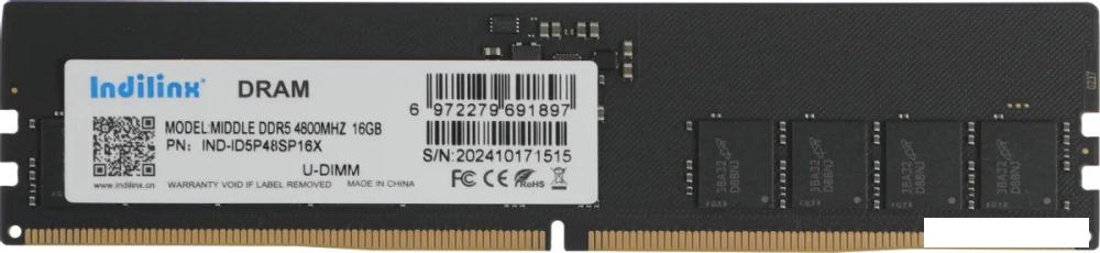 Оперативная память Indilinx 16ГБ DDR5 4800 МГц IND-ID5P48SP16X