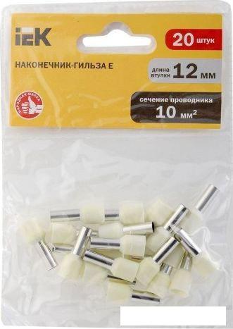 Наконечник-гильза для кабеля IEK НШВИ 10-12 UGN10-4-010-07-12 (20 шт, слоновая кость)