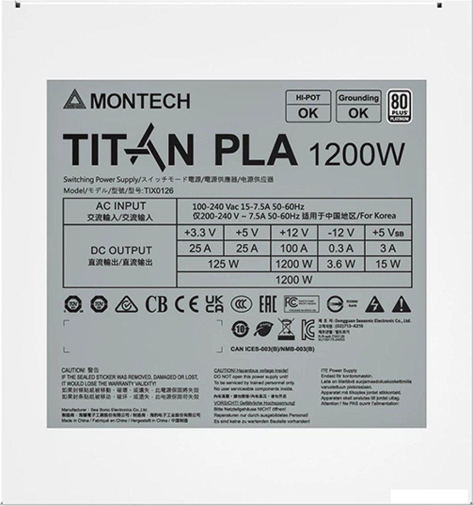 Блок питания Montech TITAN PLA 1200W