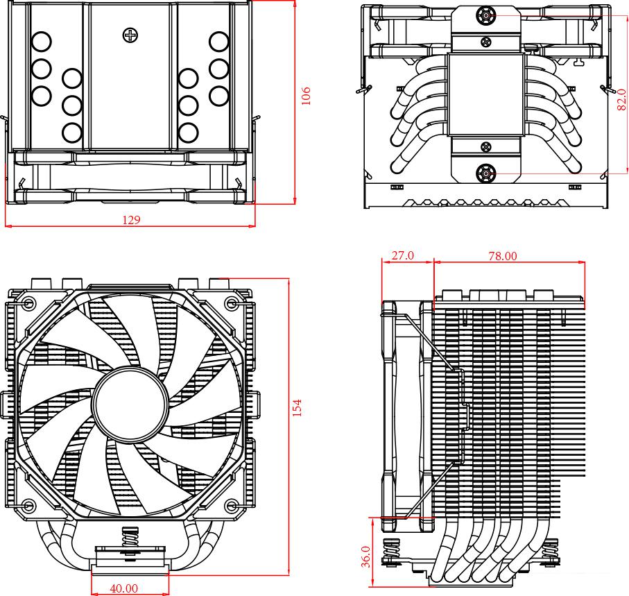 Кулер для процессора ID-Cooling SE-226-XT Black