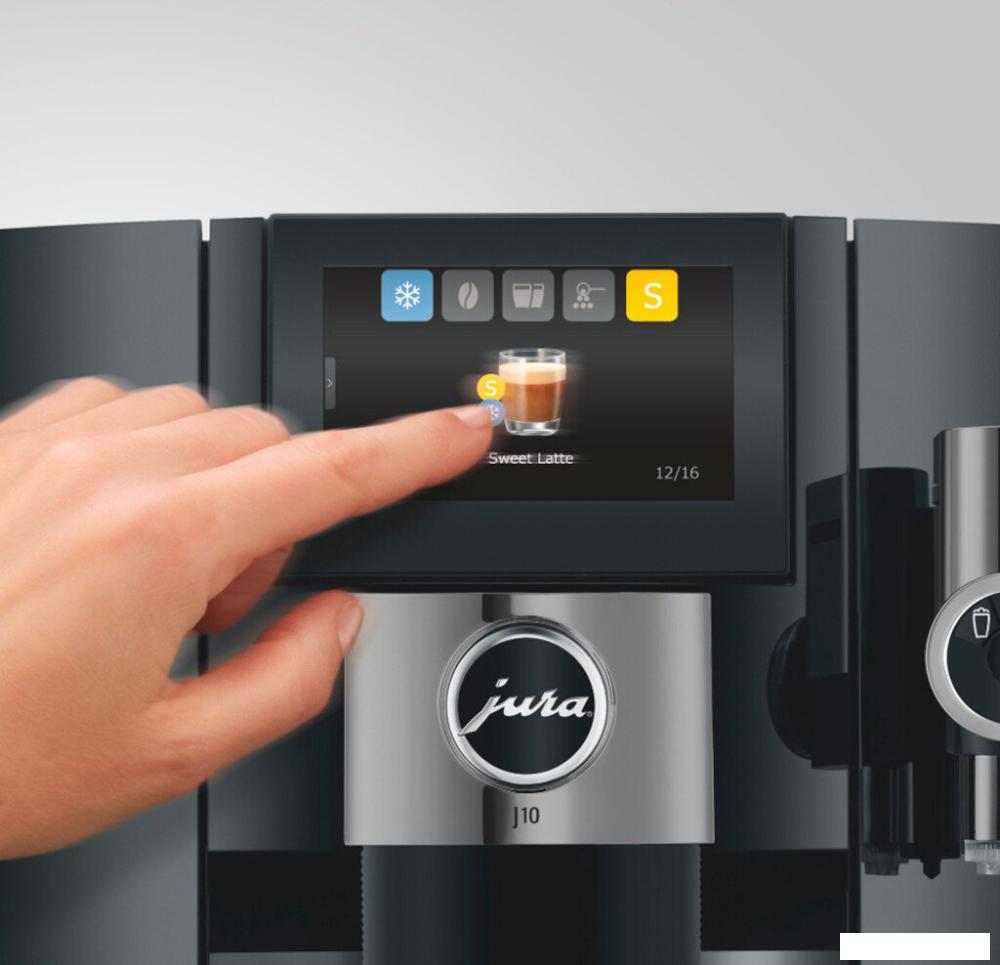 Кофемашина JURA J10 Piano Black EA 15562 (черный)
