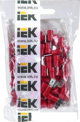 Разъем плоский IEK Рпим URP10-D15-D17-4 (красный)