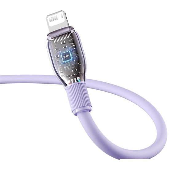 Кабель Baseus Pudding Series Fast Charging Cable 2.4A USB Type-A - Lightning (2 м, фиолетовый)