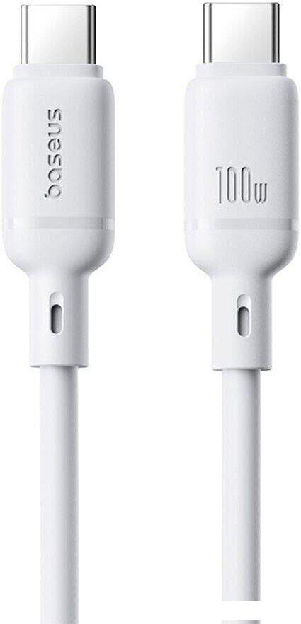 Кабель Baseus Silky Series Fast Charging Cable 100W USB Type-C - USB Type-C (1 м, белый)