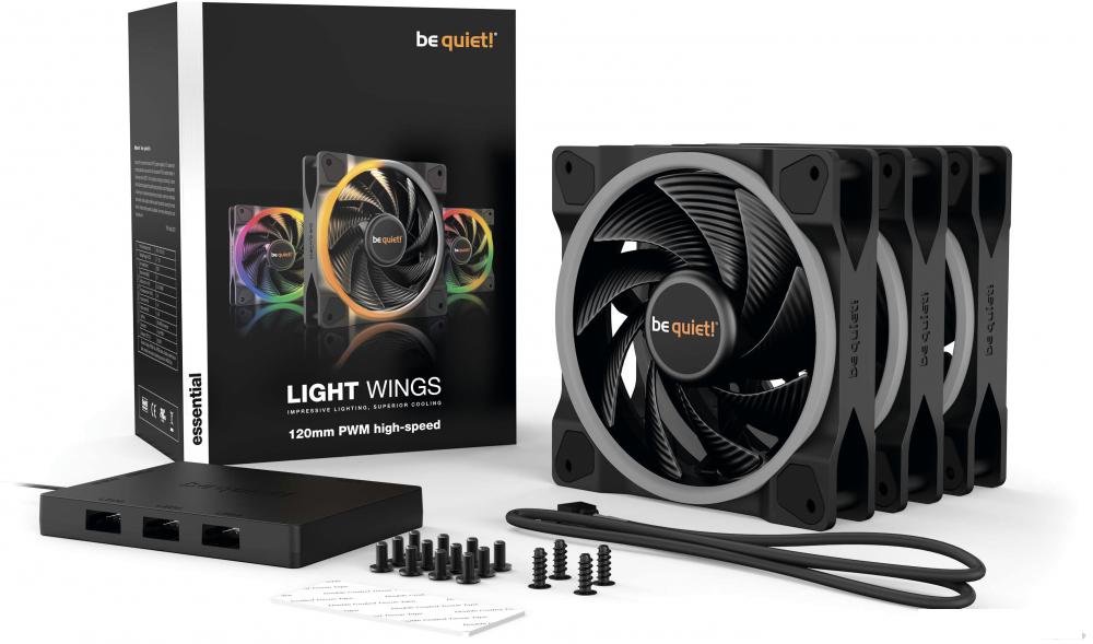 Набор вентиляторов с контроллером be quiet! Light Wings 120mm PWM High-Speed Triple-Pack BL077