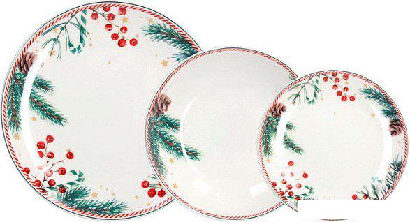 Набор обеденных тарелок Tognana Madison Candy Christmas MC070186050 (18пр)