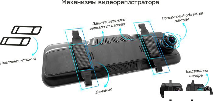 Видеорегистратор-зеркало TrendVision MR-810 GT