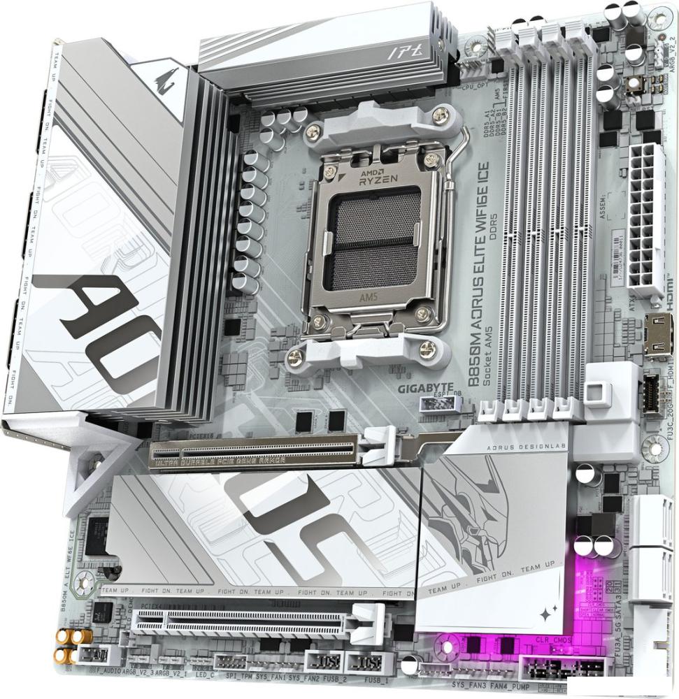 Материнская плата Gigabyte B850M Aorus Elite WiFi6E Ice (rev. 1.0)
