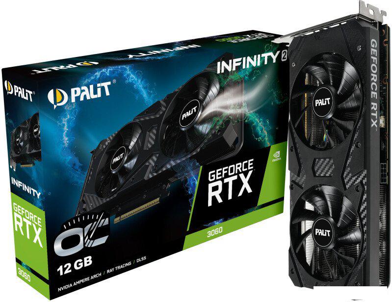 Видеокарта Palit GeForce RTX 3060 Infinity 2 OC NE63060U19K9-PG190L