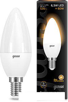 Светодиодная лампочка Gauss E14 6.5 Вт 3000 К 103101107
