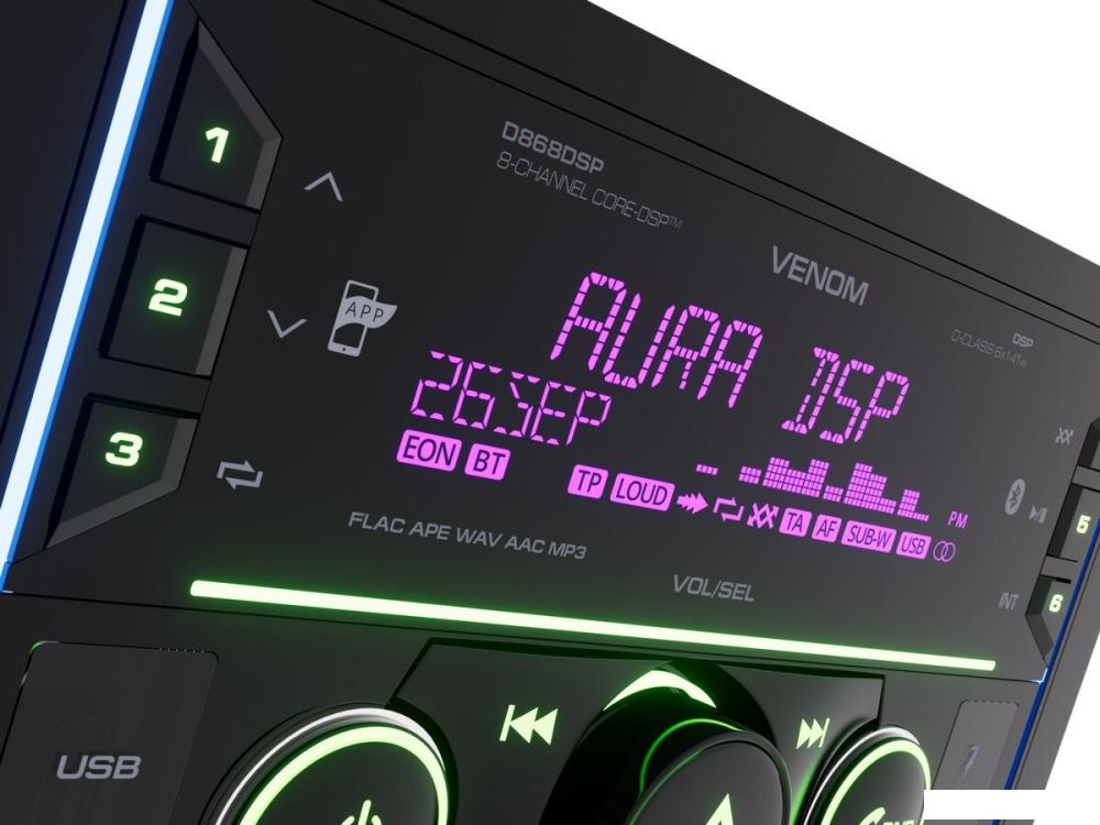 USB-магнитола Aura Venom-D868DSP